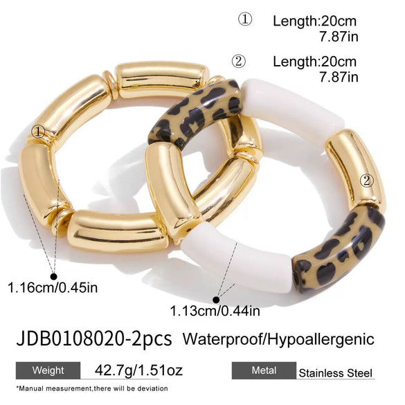 Women's Geometric Plated Stainless Steel Bracelet Hypoallergenic Jewelry For Wholesale