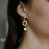Women's Geometric Plated Stainless Steel Earrings With Sparkling Diamond Detail Sophisticated Elegant Jewelry