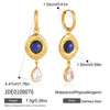 Women's Geometric Plated Stainless Steel Earrings With Sparkling Diamond Detail Sophisticated Elegant Jewelry