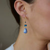 Women's Geometric Plated Stainless Steel Stud Earrings Elegant Sparkling Jewelry For Pierced Ears