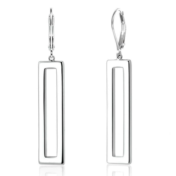 Women's Geometric Rectangular Paperclip Stud Earrings Copper With Stainless Steel Posts Electroplated Fashion Jewelry