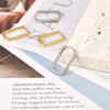 Women's Geometric Rectangular S925 Silver Needle And Copper Ear Buckle Earrings With Electroplating
