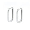 Women's Geometric Rectangular S925 Silver Needle And Copper Ear Buckle Earrings With Electroplating