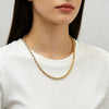 Women's Geometric Rectangular Zircon Pendant Necklace In Stainless Steel With Electroplated Claw Chain Casual Jewelry