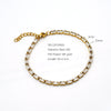Women's Geometric Rectangular Zirconstudded Stainless Steel Bracelet With Electroplated Finish And Slim Elegant Design