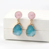 Women's Geometric Resin Earrings With Imitation Natural Stone Unique Fashion Statement Earrings