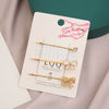 Women's Geometric Retro Double Bow Heart Metal Gold Inlaid Embroidery Clip Headdress Set