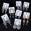 Women's Geometric Rhinestone Alloy Earrings Vintage Fashion Statement Jewelry For Everyday Wear And Bridal Occasions