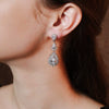 Women's Geometric Rhinestone Alloy Earrings Vintage Fashion Statement Jewelry For Everyday Wear And Bridal Occasions