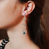 Women's Geometric Rhinestone Alloy Earrings Vintage Fashion Statement Jewelry For Everyday Wear And Bridal Occasions