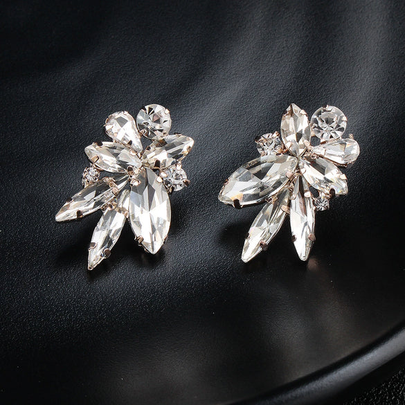 Women's Geometric Rhinestone Alloy Earrings Vintage Fashion Statement Jewelry For Everyday Wear And Bridal Occasions