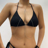 Women's Geometric Rhinestone Body Chain Bra Jewelry Alloy Electroplated Claw Chain Chest Ornament With Artificial Gemstone Inlay