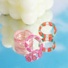 Women's Geometric Rhinestone Elastic Adjustable Ring Set Shiny Electroplated Fashion Statement Rings