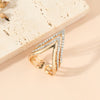 Women's Geometric Rhinestone Ring Electroplated Fashion Hand Jewelry With Modern Minimalist Style
