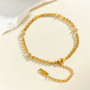 Women's Geometric Rhinestone Stainless Steel Bracelet With 18K Vacuum Plating Simple Light Luxury Fashion Jewelry
