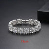 Women's Geometric Riceshaped Zircon Bracelet With Platinumplated Copper Setting And Transparent Rainbow Finish