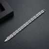 Women's Geometric Riceshaped Zircon Bracelet With Platinumplated Copper Setting And Transparent Rainbow Finish