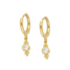 Women's Geometric Round And U Shaped Zircon Earrings With Silver Needle And Copper Electroplated Retro Fashion Jewelry