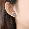 Women's Geometric Round Copper Earrings With Zircon Inlay And Electroplated Finish Fashion Jewelry Wholesale
