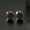 Women's Geometric Round Copper Earrings With Zircon Inlay Original Design Fashion Jewelry For Wholesale