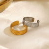 Women's Geometric Round Stainless Steel Ring With Electroplating And Joker Design