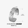 Women's Geometric Round Stainless Steel Ring With Electroplating And Joker Design