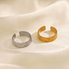 Women's Geometric Round Stainless Steel Ring With Electroplating And Joker Design