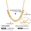 Women's Geometric Round Tassel Necklace Gold Tone Pvd Vacuum Plated Stainless Steel Chain With Lobster Clasp