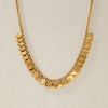 Women's Geometric Round Tassel Necklace Gold Tone Pvd Vacuum Plated Stainless Steel Chain With Lobster Clasp