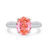 Women's Geometric S925 Sterling Silver Diamond Ring Set With Diamonds Little Fresh Style