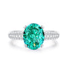 Women's Geometric S925 Sterling Silver Diamond Ring Set With Diamonds Little Fresh Style