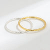 Women's Geometric S925 Sterling Silver Ring With Gold And Silver Foil Texture Electroplated Fine Jewelry