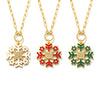 Women's Geometric Snowflake Pendant Necklace With Zircon Detail Electroplated Stainless Steel Chain And Light Luxury Style