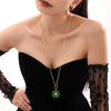 Women's Geometric Snowflake Pendant Necklace With Zircon Detail Electroplated Stainless Steel Regular Chain Light Luxury Style