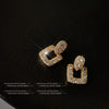Women's Geometric Square Artificial Crystal Earrings Electroplated Fashion Statement Earrings