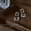 Women's Geometric Square Artificial Crystal Earrings Electroplated Fashion Statement Earrings