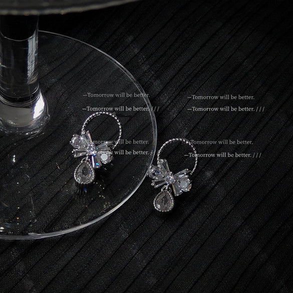 Women's Geometric Square Artificial Crystal Earrings Electroplated Fashion Statement Earrings