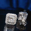 Women's Geometric Square Diamond Zircon Copper Earrings Jewelry