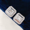 Women's Geometric Square Diamond Zircon Copper Earrings Jewelry
