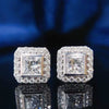 Women's Geometric Square Diamond Zircon Copper Earrings Jewelry
