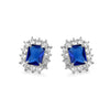 Women's Geometric Square Earrings In Environmental Protection Copper With Inlaid Colorful Zircon Antique Style Jewelry