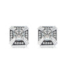 Women's Geometric Square Micro Inlaid Zircon Earrings In S925 Sterling Silver Fashion Jewelry