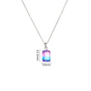 Women's Geometric Square Perfume Bottle Pendant Necklace Copper Titanium Steel Mixed Gem Inlay Electroplating Crystal Zircon
