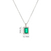 Women's Geometric Square Perfume Bottle Pendant Necklace Copper Titanium Steel Mixed Gem Inlay Electroplating Crystal Zircon