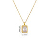 Women's Geometric Square Perfume Bottle Pendant Necklace Copper Titanium Steel Mixed Gem Inlay Electroplating Crystal Zircon