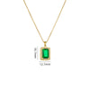 Women's Geometric Square Perfume Bottle Pendant Necklace Copper Titanium Steel Mixed Gem Inlay Electroplating Crystal Zircon