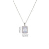 Women's Geometric Square Perfume Bottle Pendant Necklace Copper Titanium Steel Mixed Gem Inlay Electroplating Crystal Zircon