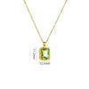 Women's Geometric Square Perfume Bottle Pendant Necklace Copper Titanium Steel Mixed Gem Inlay Electroplating Crystal Zircon