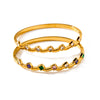 Women’s Geometric Square Stainless Steel Bracelet With Zircon Accents And 18K Vacuum Electroplated Finish Wholesale Jewelry