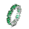 Women's Geometric Square Zircon Ring With Micro Inlay Natural Style Fashion Jewelry
